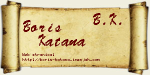 Boris Katana vizit kartica